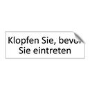 Klopfen Sie, bevor Sie eintreten