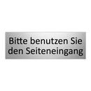 Bitte benutzen Sie den Seiteneingang