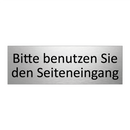 Bitte benutzen Sie den Seiteneingang