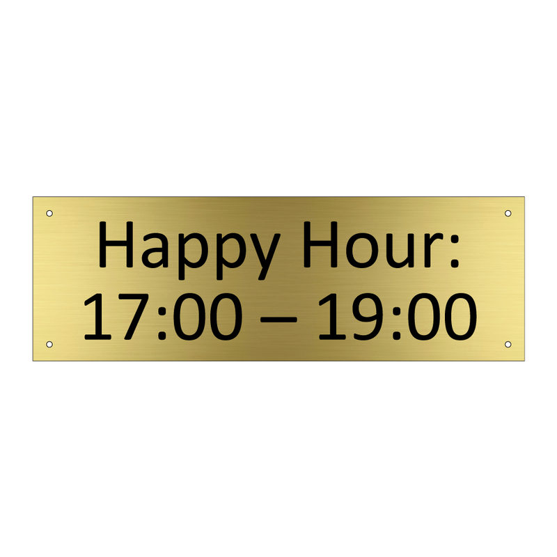 Happy Hour: 17:00 – 19:00