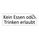 Kein Essen oder Trinken erlaubt