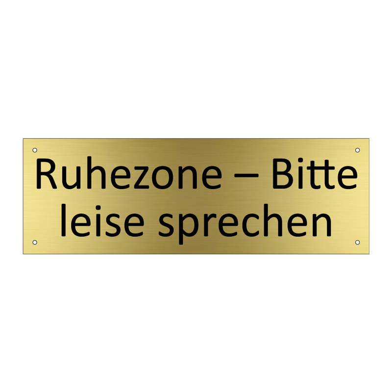 Ruhezone – Bitte leise sprechen
