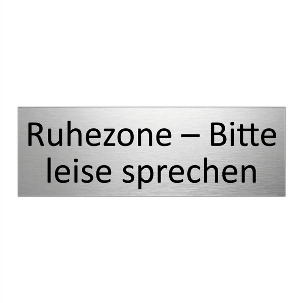 Ruhezone – Bitte leise sprechen