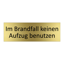 Im Brandfall keinen Aufzug benutzen