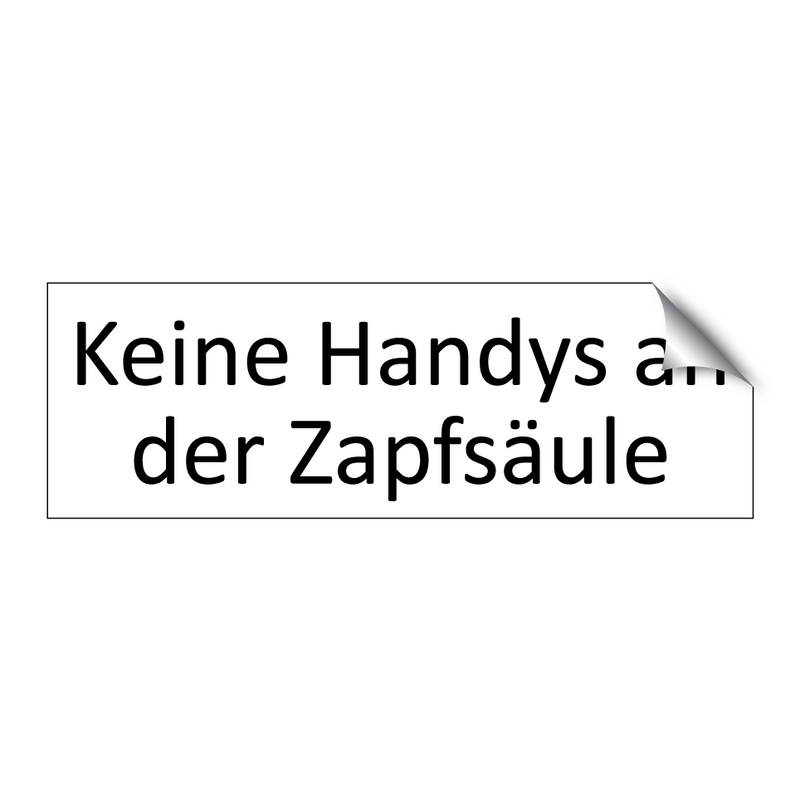 Keine Handys an der Zapfsäule