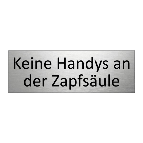 Keine Handys an der Zapfsäule