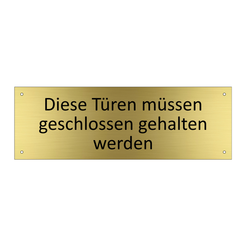 Diese Türen müssen geschlossen gehalten werden