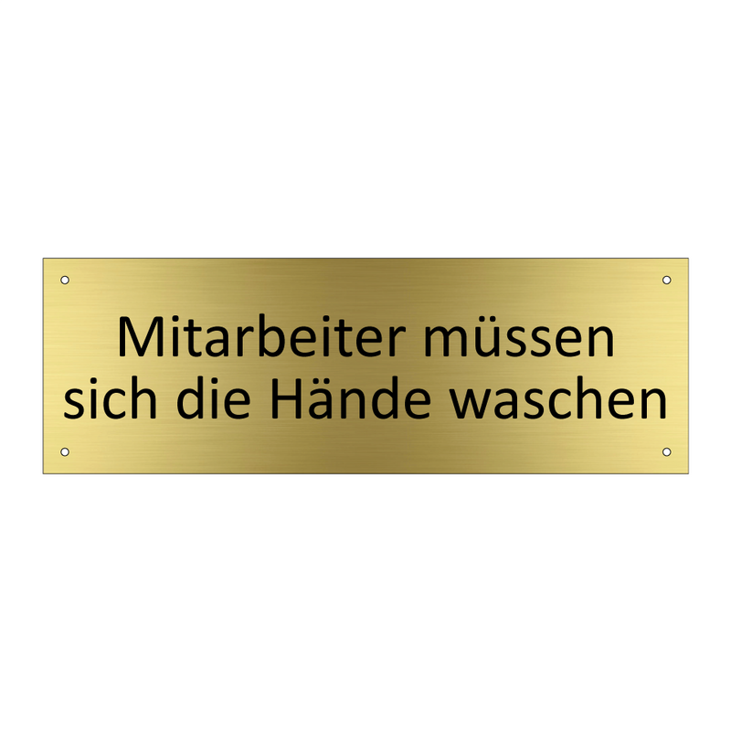 Mitarbeiter müssen sich die Hände waschen