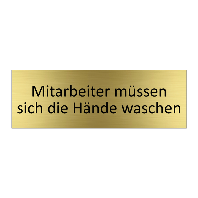 Mitarbeiter müssen sich die Hände waschen