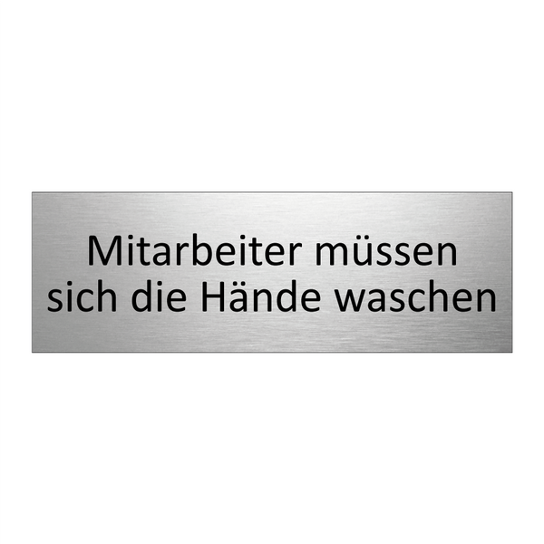 Mitarbeiter müssen sich die Hände waschen