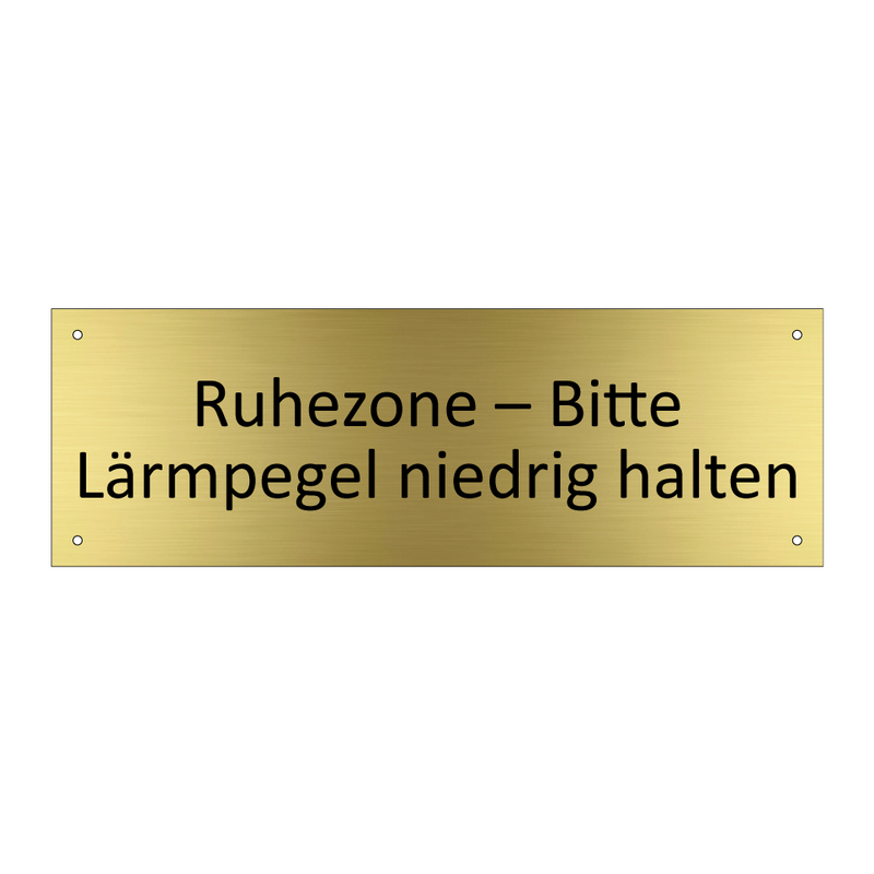 Ruhezone – Bitte Lärmpegel niedrig halten
