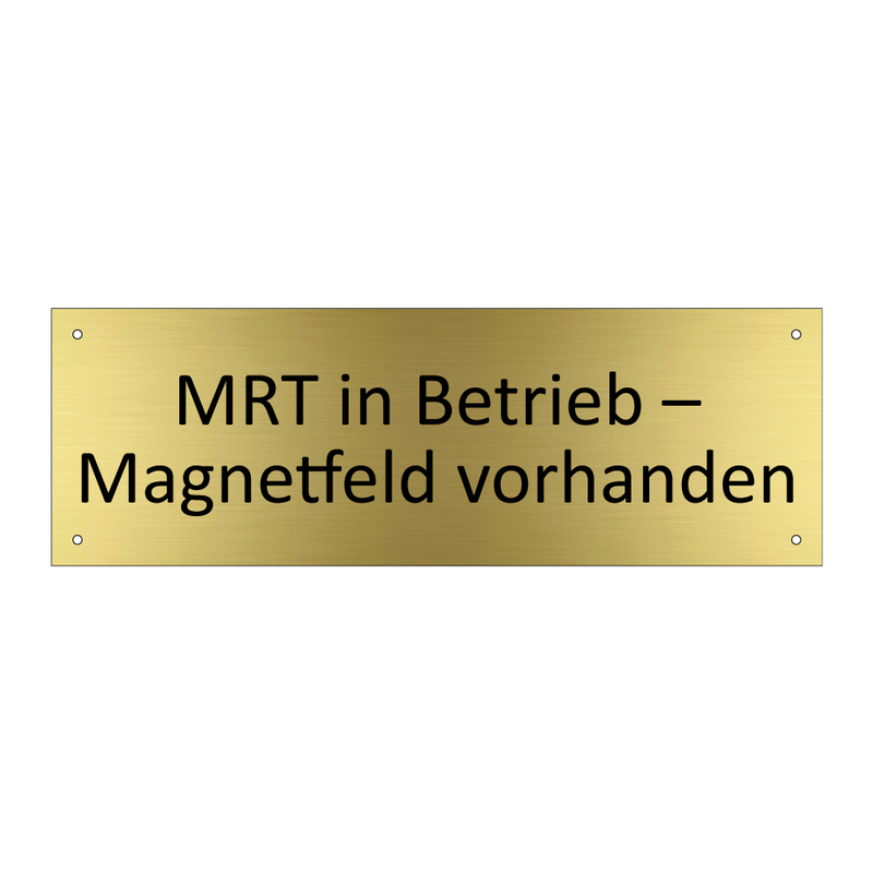 MRT in Betrieb – Magnetfeld vorhanden