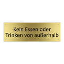 Kein Essen oder Trinken von außerhalb