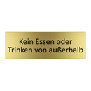 Kein Essen oder Trinken von außerhalb