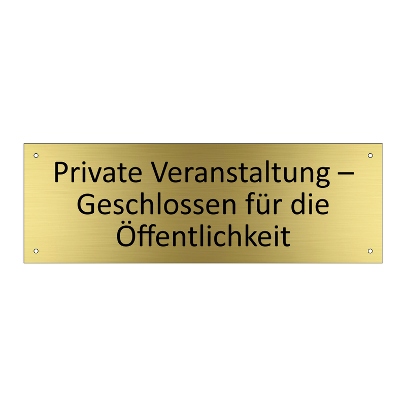 Private Veranstaltung – Geschlossen für die Öffentlichkeit