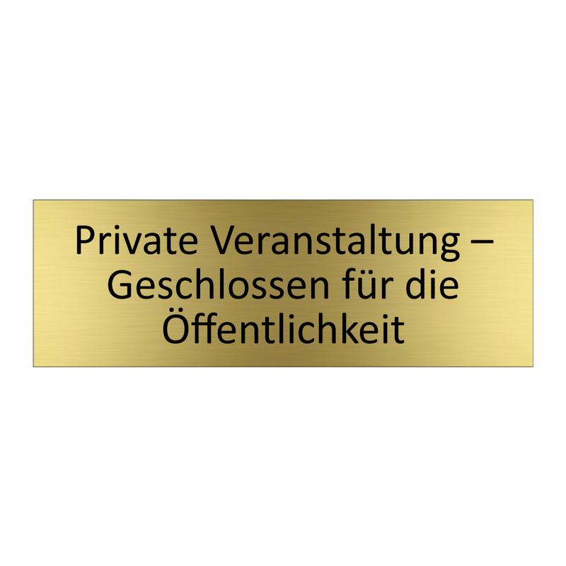 Private Veranstaltung – Geschlossen für die Öffentlichkeit