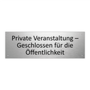 Private Veranstaltung – Geschlossen für die Öffentlichkeit