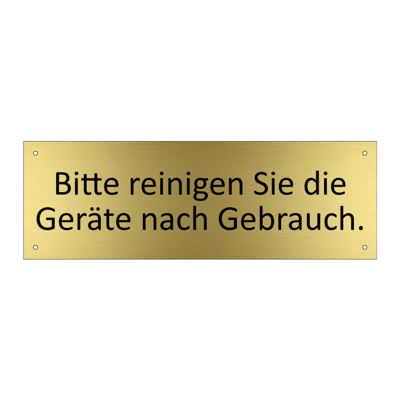 Bitte reinigen Sie die Geräte nach Gebrauch.