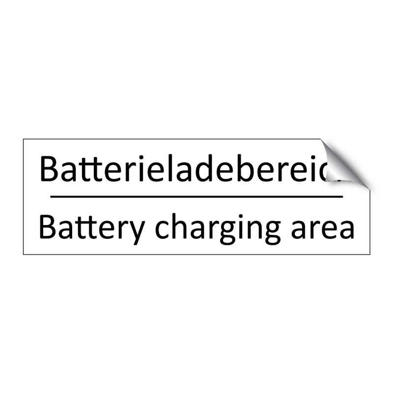 Batterieladebereich - Battery charging area