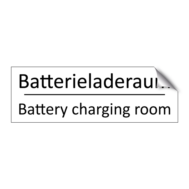 Batterieladeraum - Battery charging room