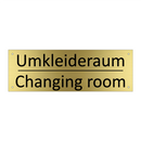 Umkleideraum - Changing room