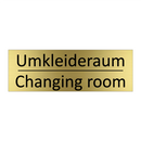 Umkleideraum - Changing room