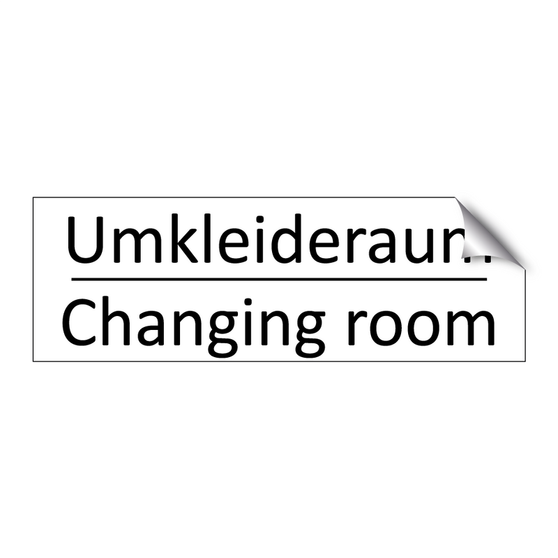 Umkleideraum - Changing room