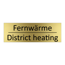 Fernwärme - District heating