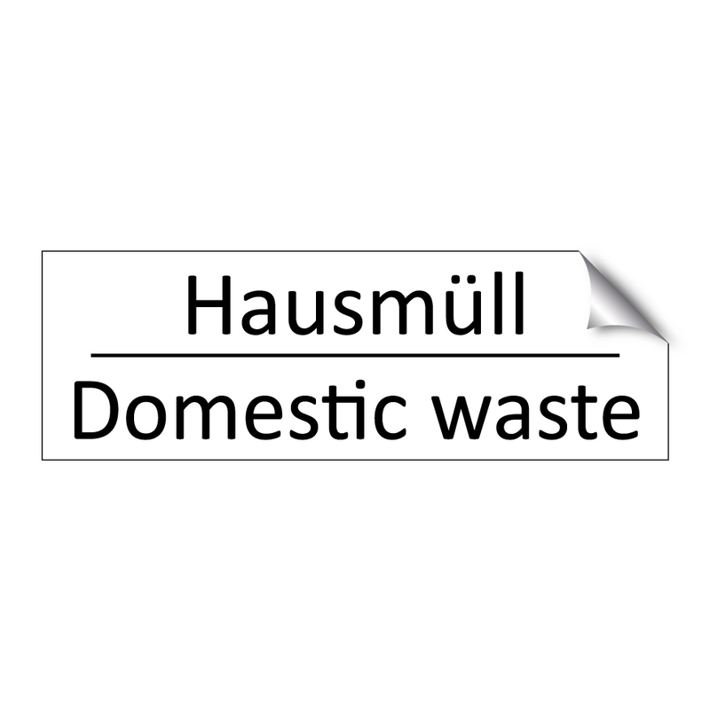 Hausmüll - Domestic waste