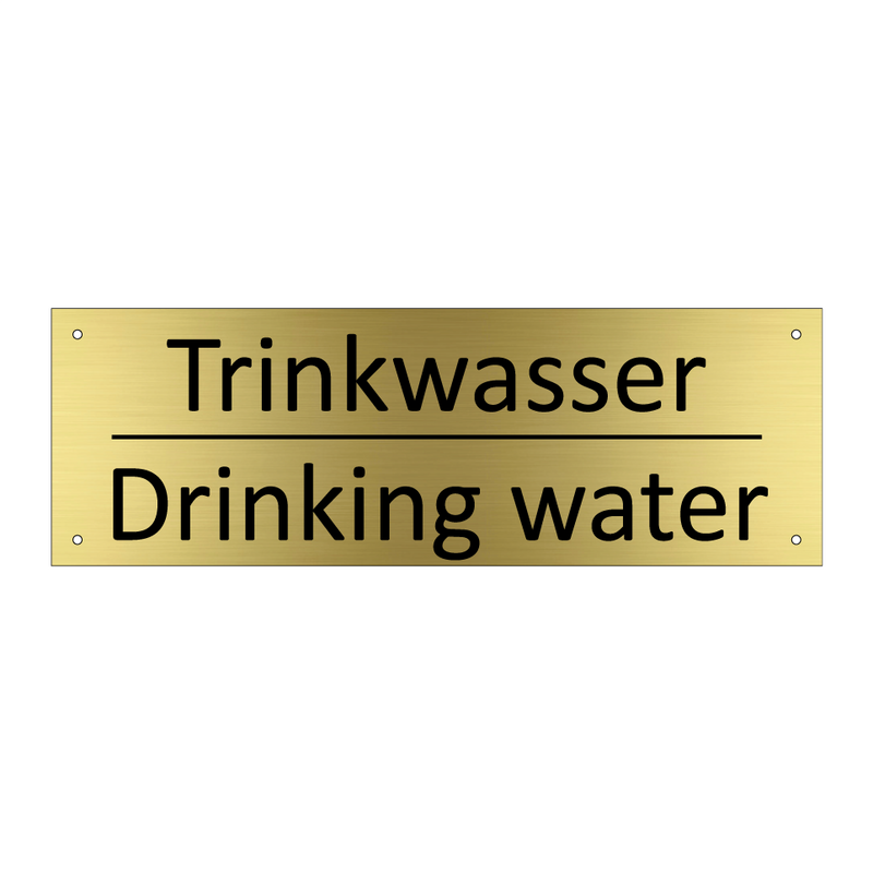 Trinkwasser - Drinking water