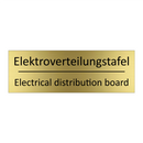 Elektroverteilungstafel - Electrical distribution board