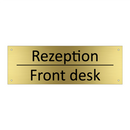 Rezeption - Front desk