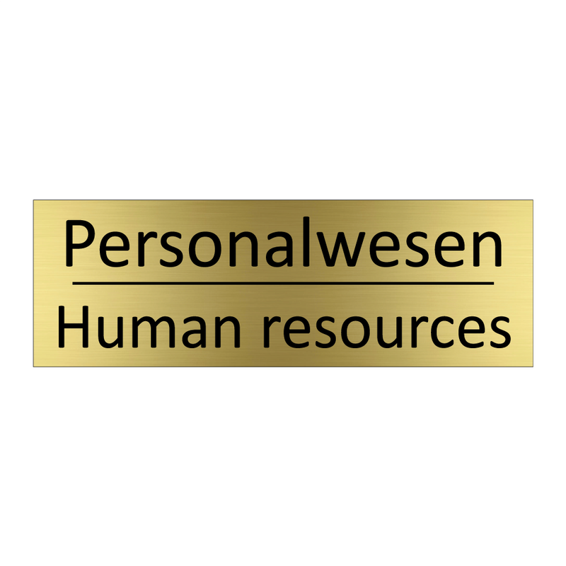 Personalwesen - Human resources