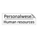 Personalwesen - Human resources