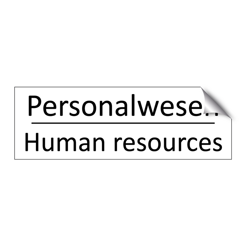 Personalwesen - Human resources
