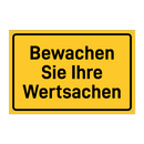 Bewachen Sie Ihre Wertsachen & Bewachen Sie Ihre Wertsachen & Bewachen Sie Ihre Wertsachen