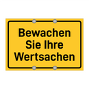 Bewachen Sie Ihre Wertsachen & Bewachen Sie Ihre Wertsachen & Bewachen Sie Ihre Wertsachen
