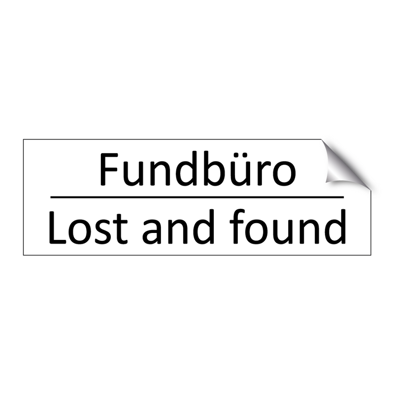 Fundbüro - Lost and found