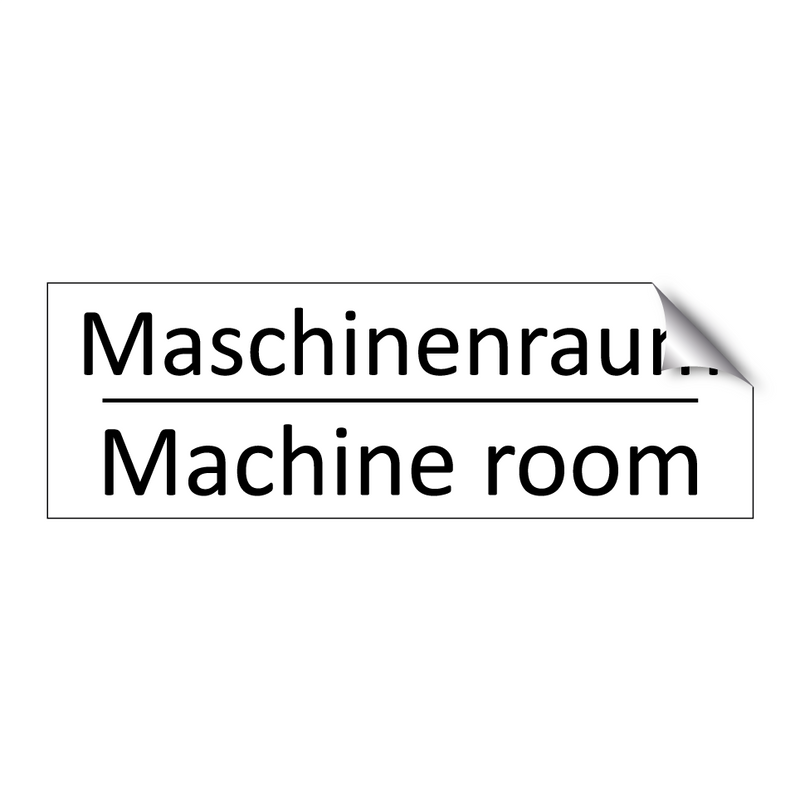 Maschinenraum - Machine room