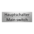Hauptschalter - Main switch