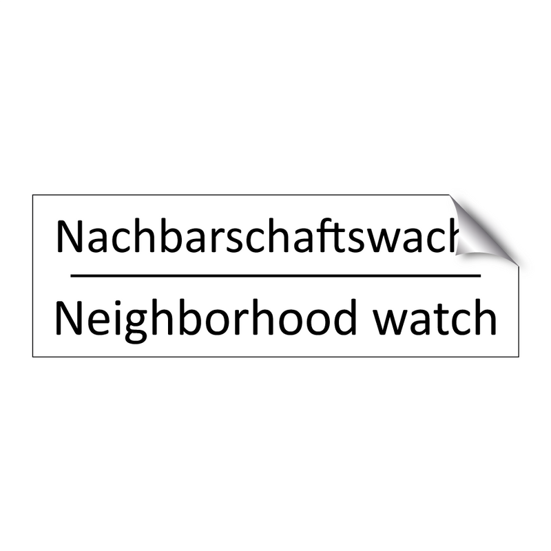 Nachbarschaftswache - Neighborhood watch