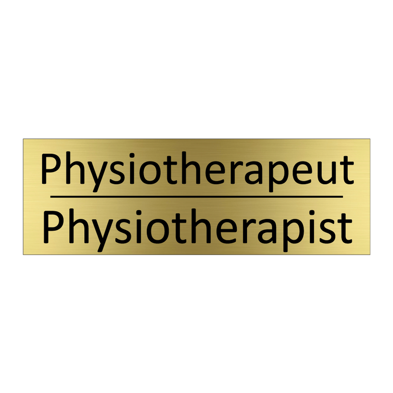 Physiotherapeut - Physiotherapist