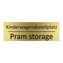Kinderwagenabstellplatz - Pram storage