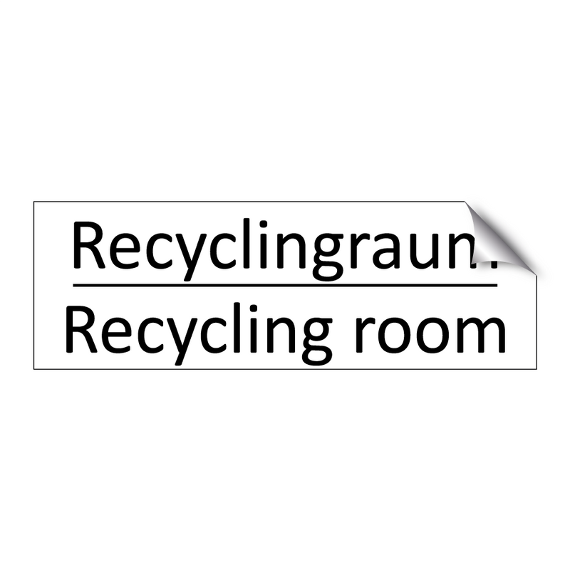 Recyclingraum - Recycling room