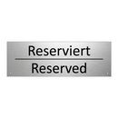 Reserviert - Reserved