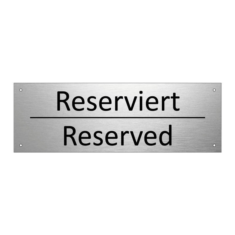 Reserviert - Reserved