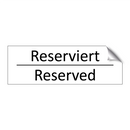 Reserviert - Reserved