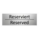 Reserviert - Reserved