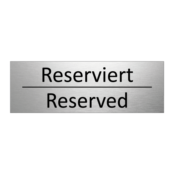 Reserviert - Reserved