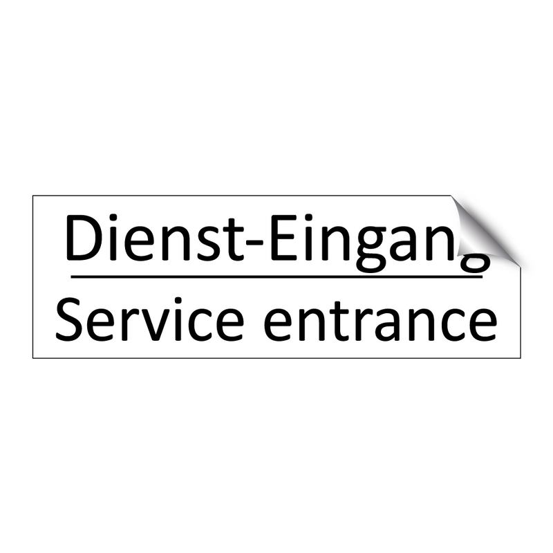 Dienst-Eingang - Service entrance